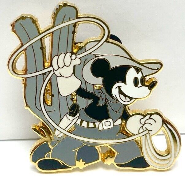 Official Disney Pin - Mickey Mouse Cowboy Cactus Lasso 2008 Pin