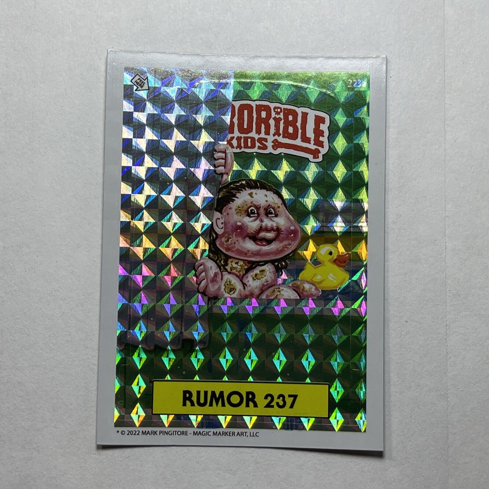 2022 Horrorible Kids Stickers All New Series 7 RUMOR 237 Foil Card #223a