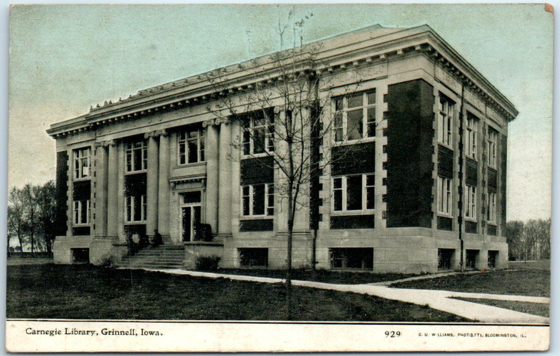 Postcard - Carnegie Library - Grinnell, Iowa