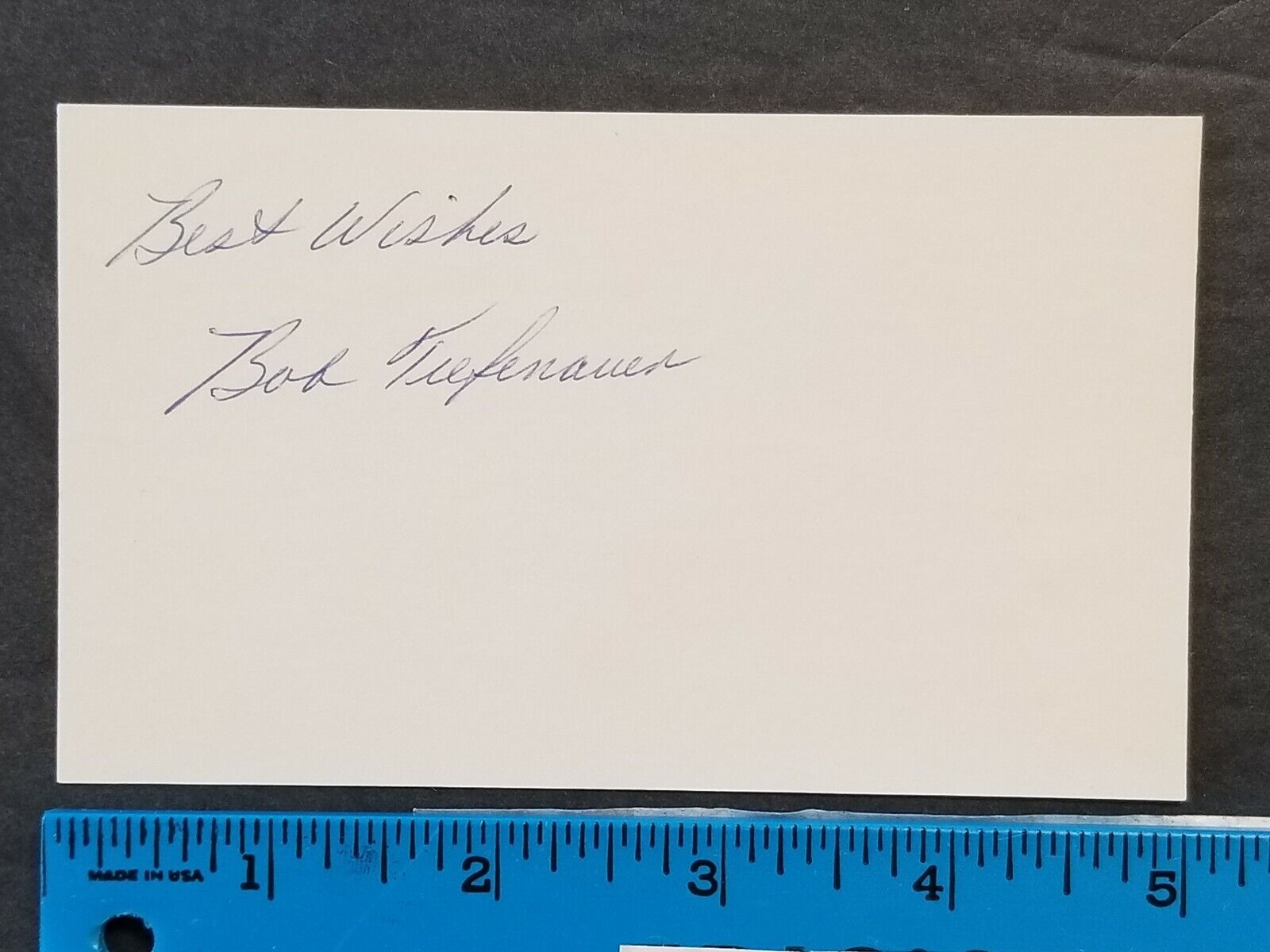 1950S-70S VINTAGE 3X5 CARD HAND SIGNED AUTO BOBBY TIEFENAUER W/COA JSA AVAILABLE