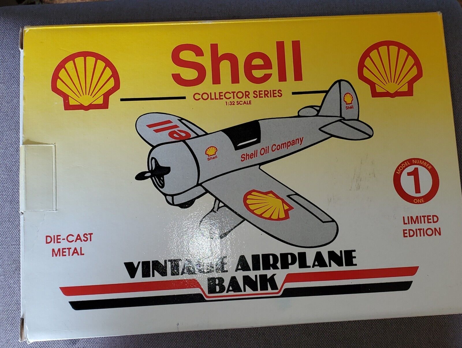 1992 Shell Collector Series Vintage Airplane Bank Model Number 1- COLLECTIBLE