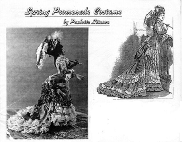 1:12 scale Dollhouse Doll Pattern SPRING PROMENADE COSTUME circa 1876 PS568 