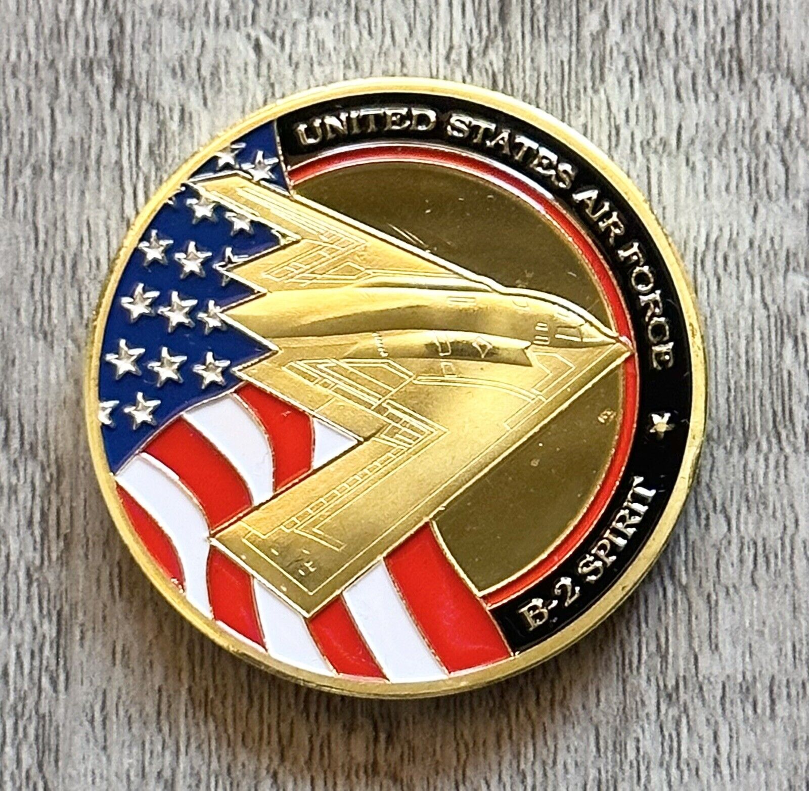 U S AIR FORCE B-2 SPIRIT (Stealth Bomber) Challenge Coin