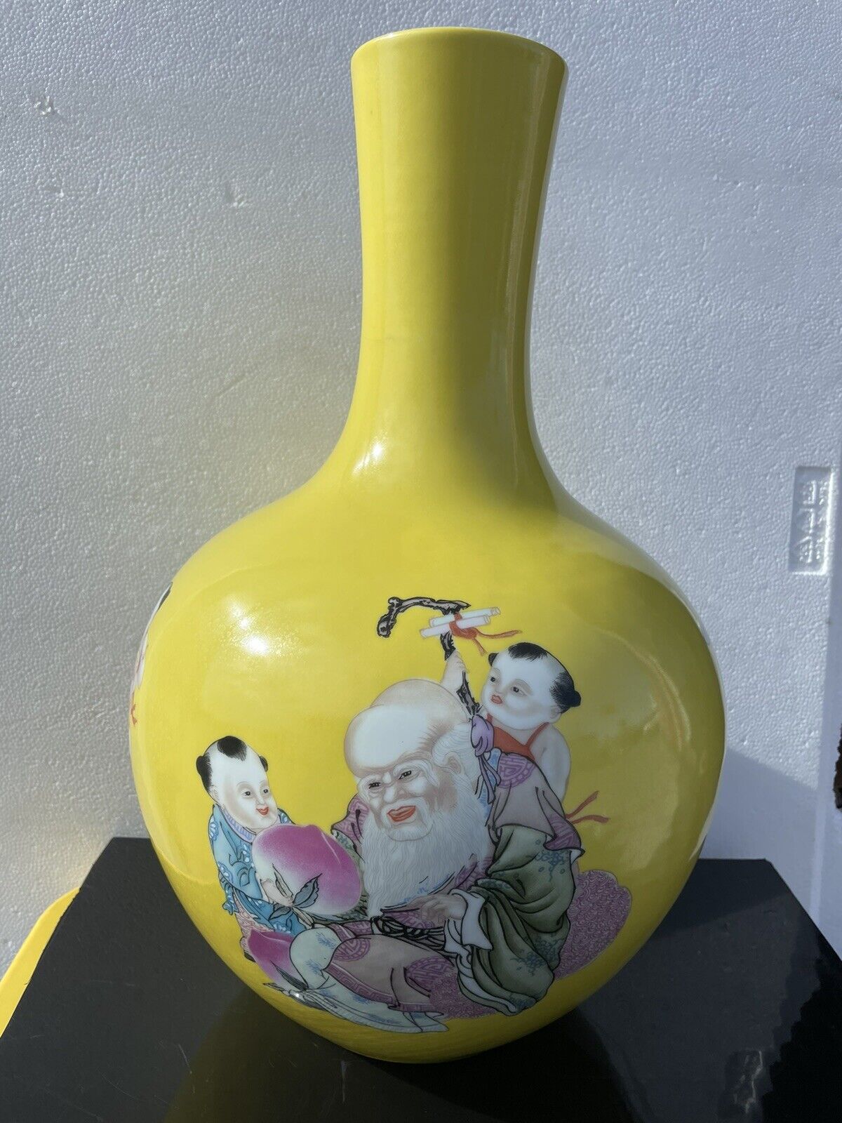 Fine And Old Chinese Porcelain Famille Rose Vase 19” H.