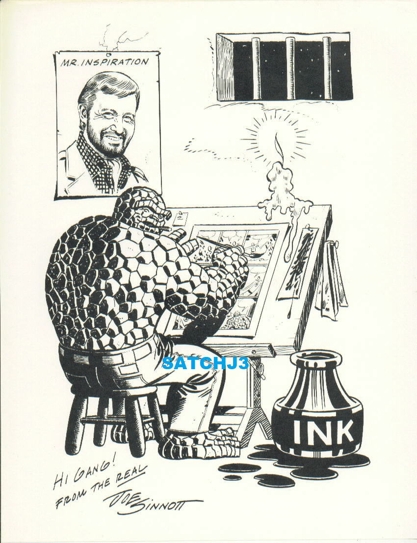1970s JOE SINNOTT ART ORIGINAL VINTAGE ART PRINT JACK KIRBY INKER FANTASTIC FOUR
