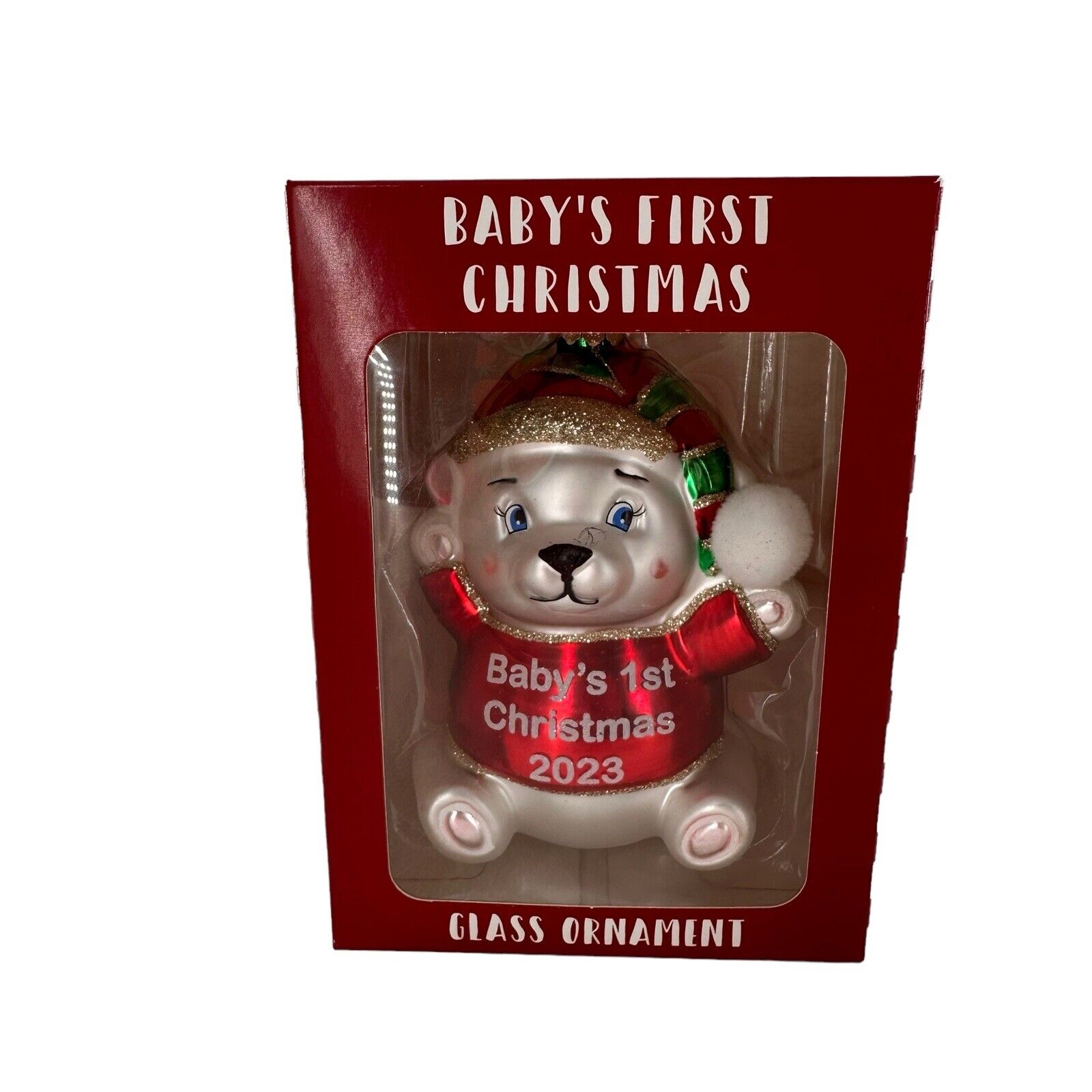 Old World Baby’s First Christmas Ornament Hand Blown Glass 2023 Target Out Stock