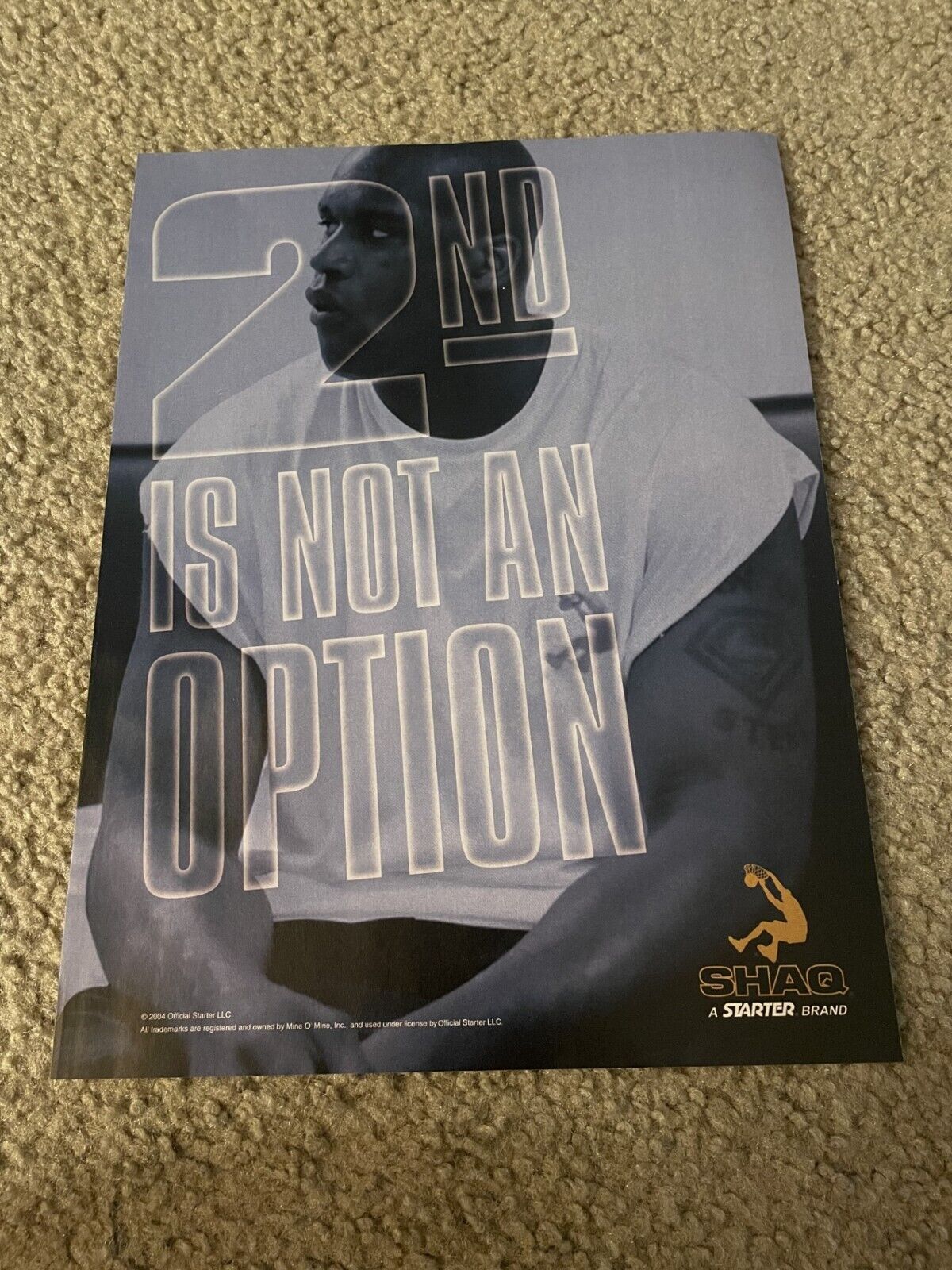 Vintage 2003 SHAQ STARTER Basketball Apparel Poster Print Ad SHAQUILLE O\'NEAL