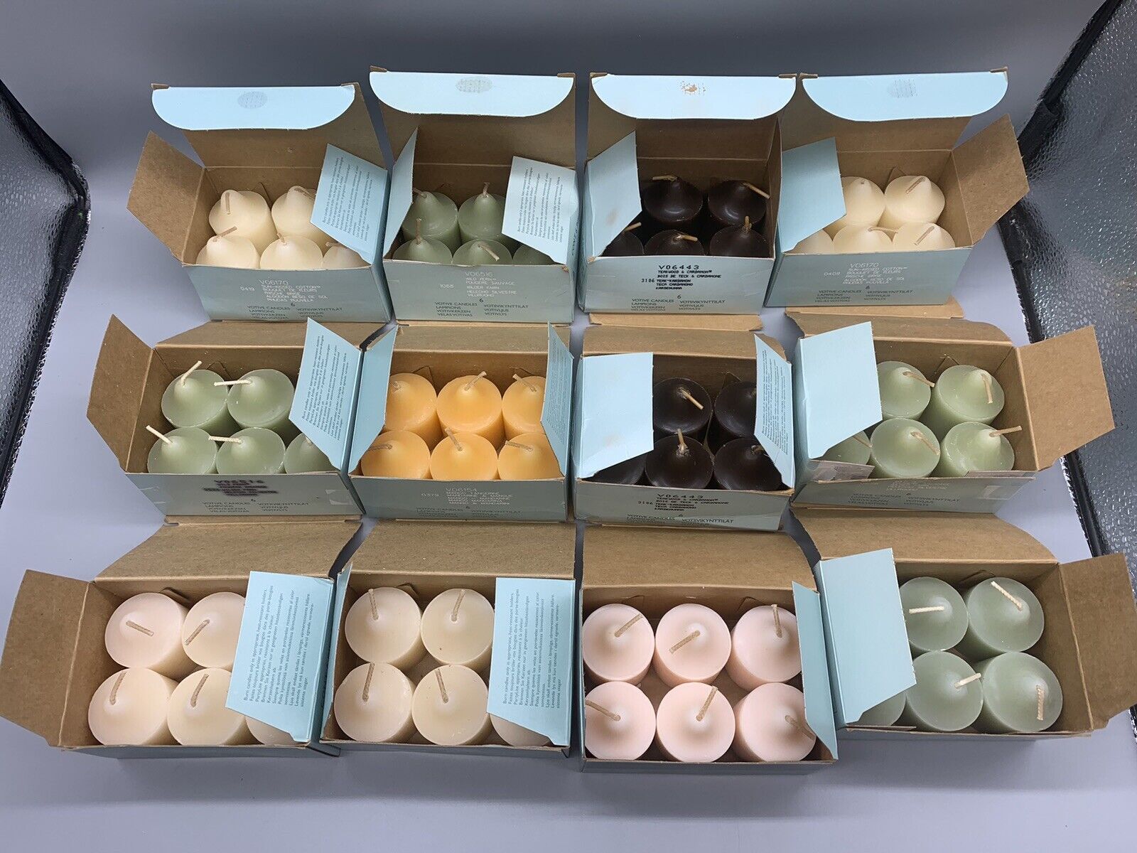 PartyLite Votive Candles NOS Assorted Retired Discontinued 12 Boxes 72 pieces