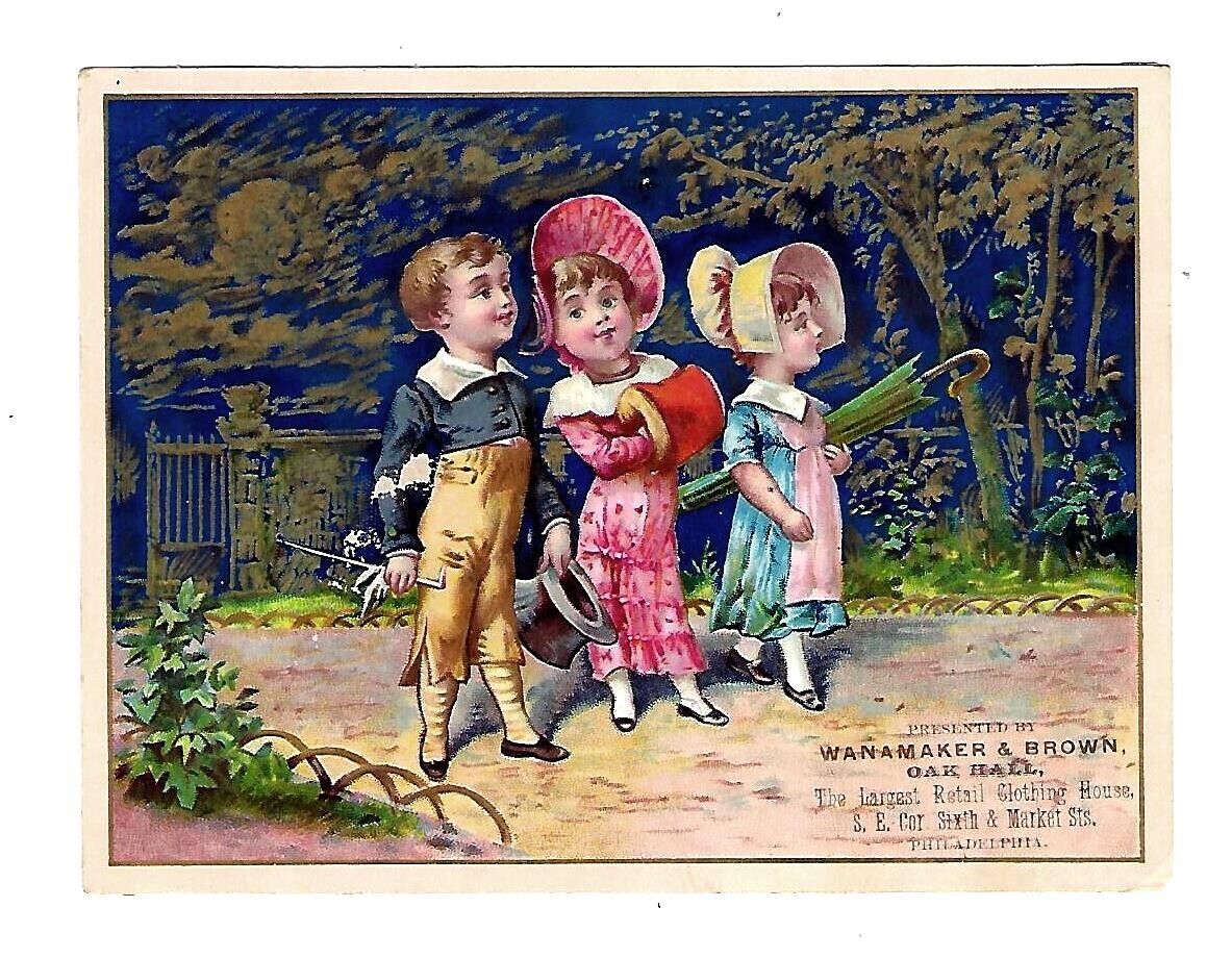 c1880\'s Trade Card Wanamaker & Brown The Largest Retail Clothing House