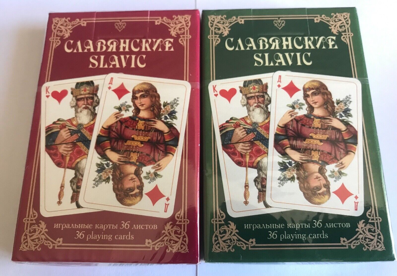 2x 36 Playing Cards Russian Peterburg / Slavic  \