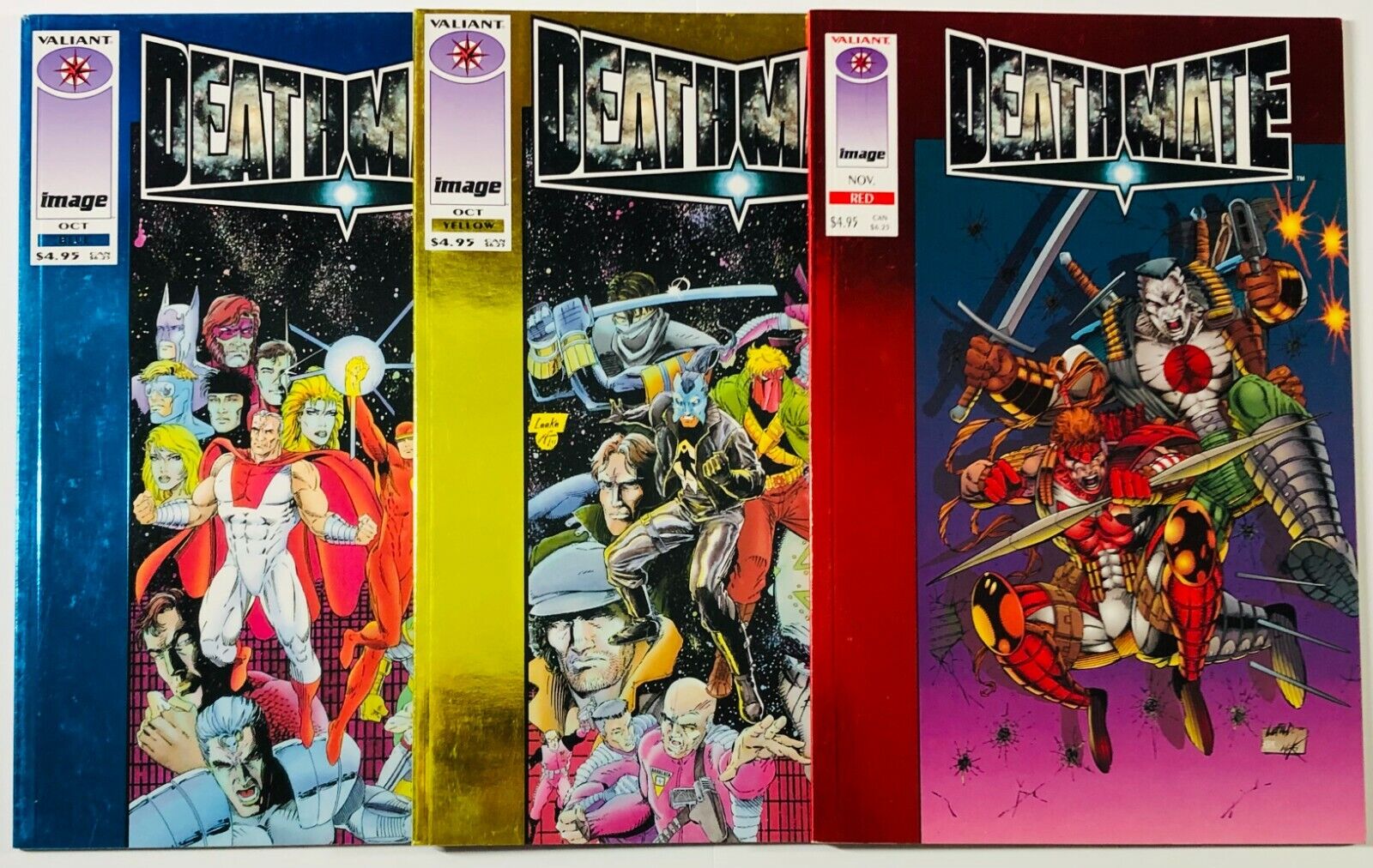 Deathmate Epilogue Red, Yellow, Blue  Valiant Comic Book Lot - Series Run 