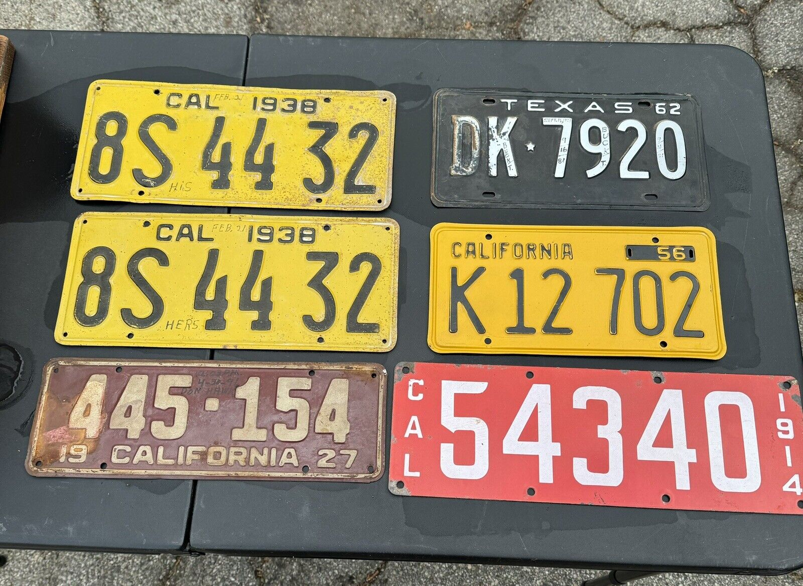 Vintage Lot Of Old Vehicle License Plates Lot Of 6.