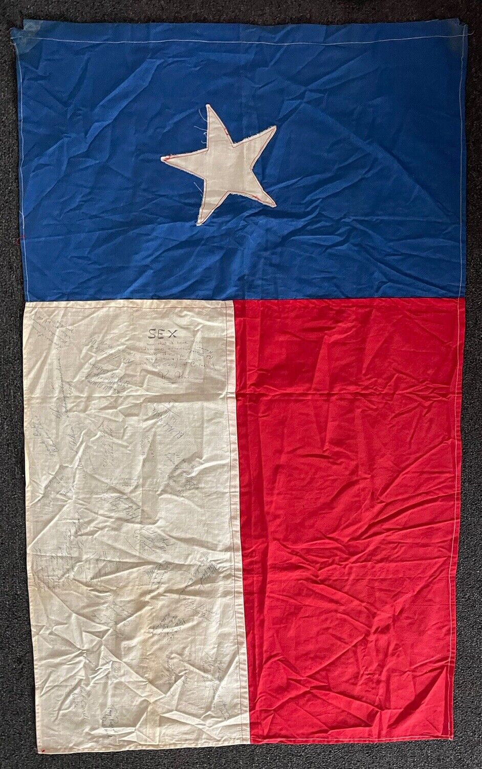 Air Force Basic Airman Training Texas Flag Many Signatures 1966 California RARE
