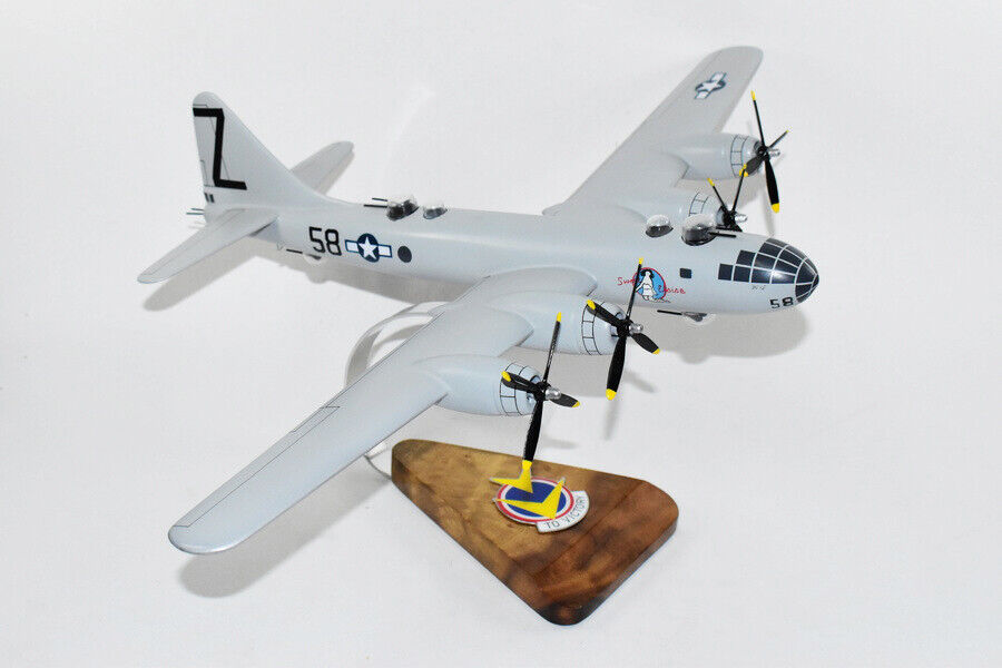 883rd Bomb Squadron B-29 Sweet Eloise Model, Mahogany, 1/94th Scale, Bomber