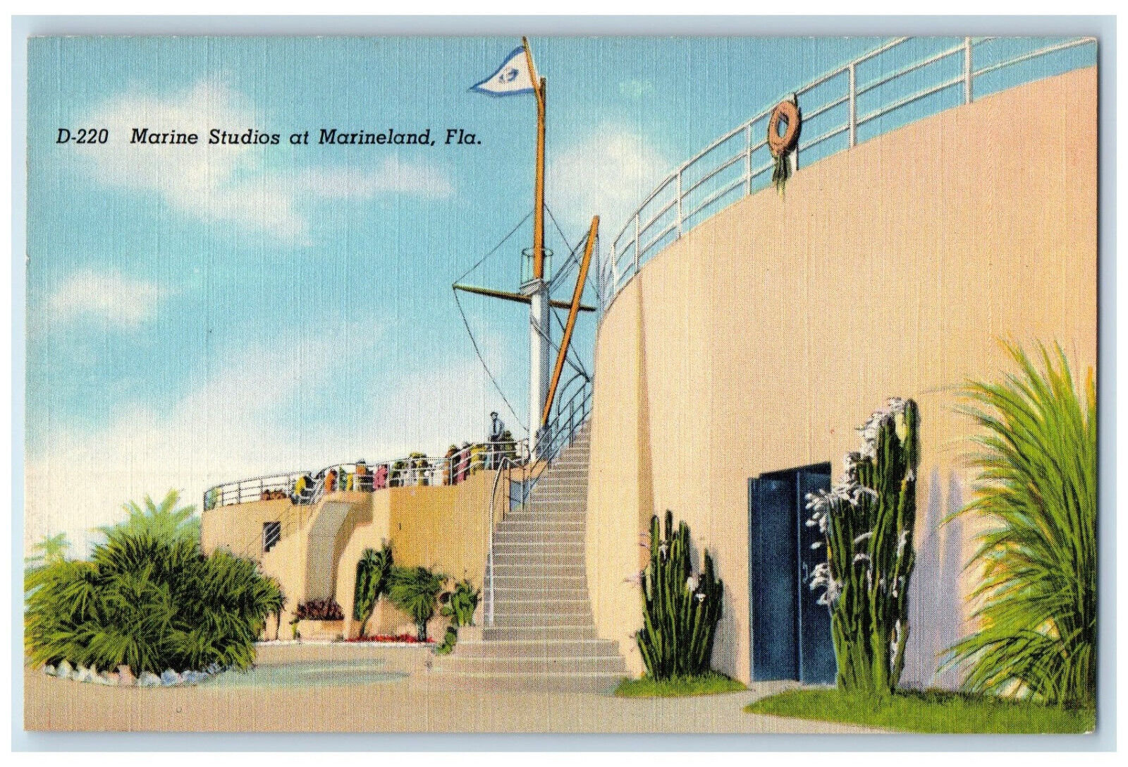 c1940\'s Large Aquarium at Marine Studios at Marineland Florida FL Postcard
