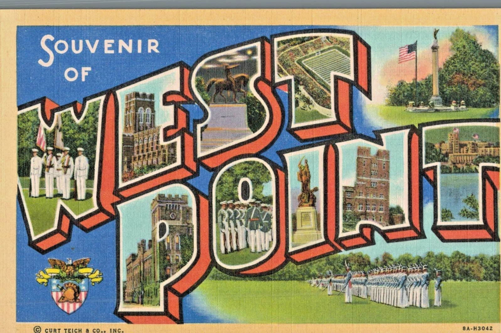 VIntage Postcard-Souvenir of West Point, NY, Large Letters