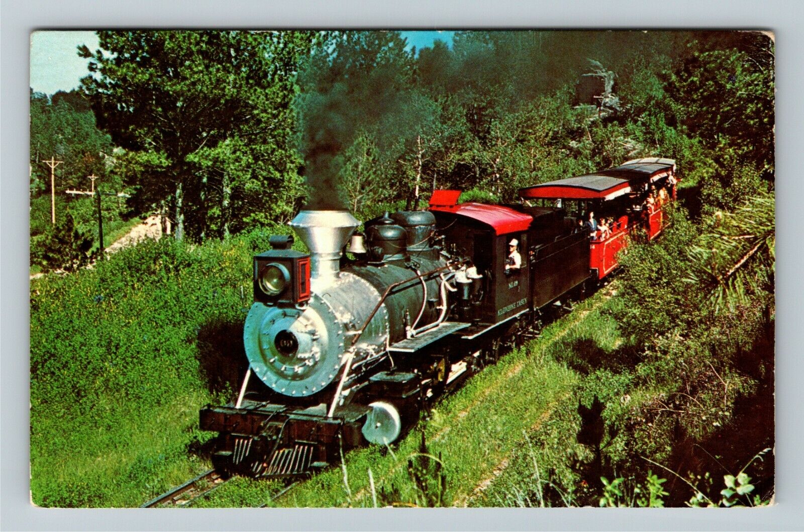 Hill City SD-South Dakota, Klondike Casey, Train, c1967 Vintage Postcard
