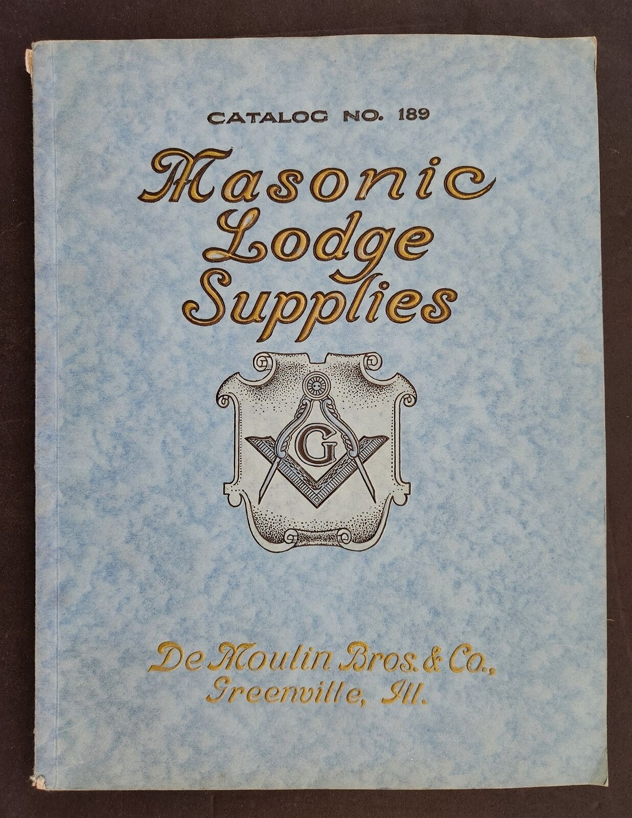 1910 antique MASONIC CATALOG greenville ill DeMOULIN BROS apron bible jewel more