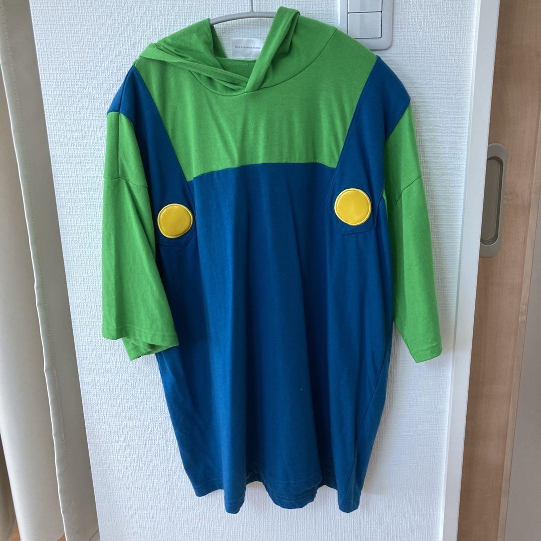 USJ Exclusive Super Nintendo World Luigi Hooded T-Shirt Size L