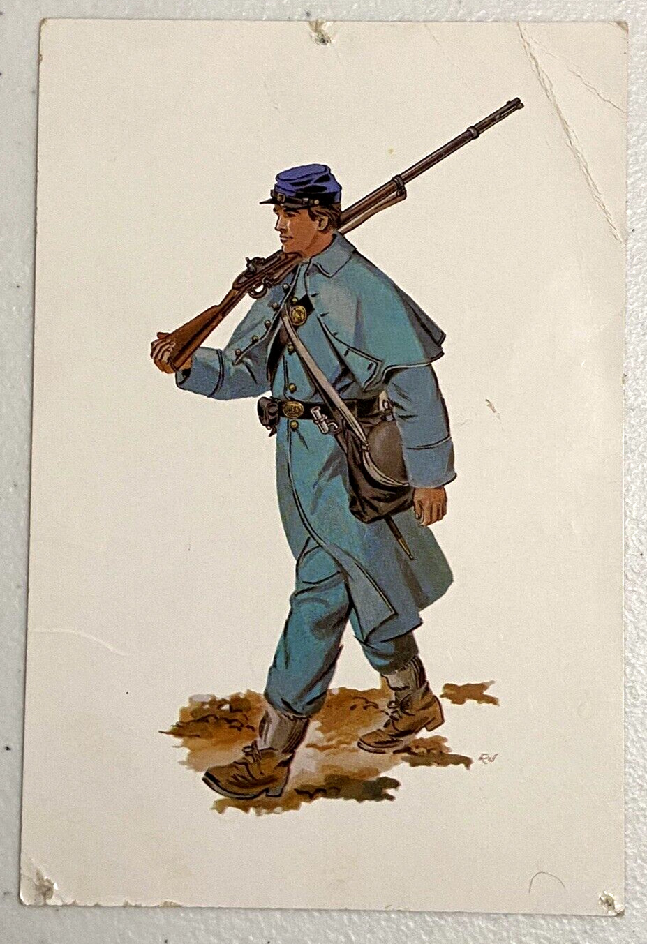 Postcard Private Eighth Indiana Infantry 1862-1863