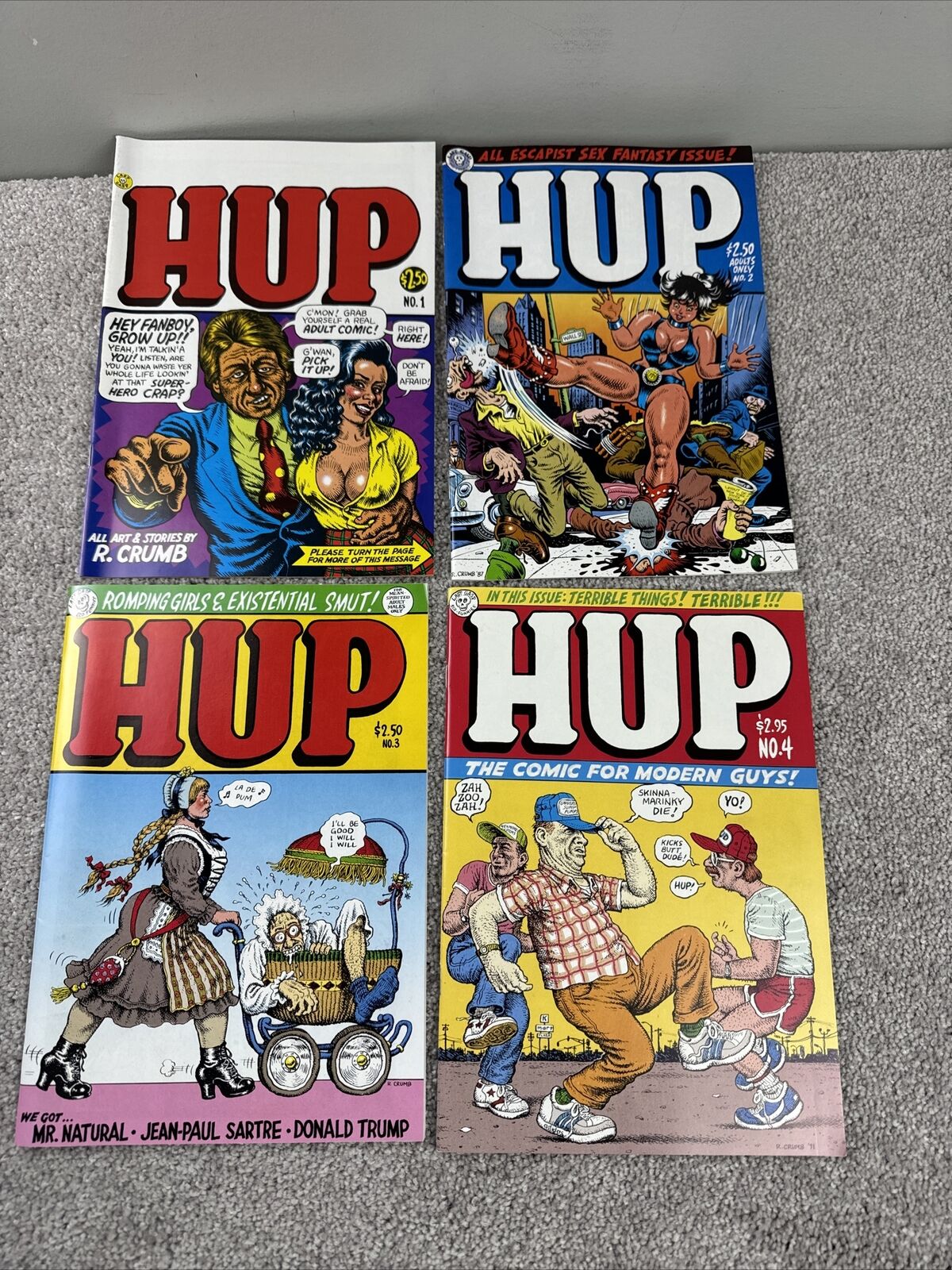 HUP #1 2 3 4   NM  All 1st prints   Robert Crumb Last Gasp