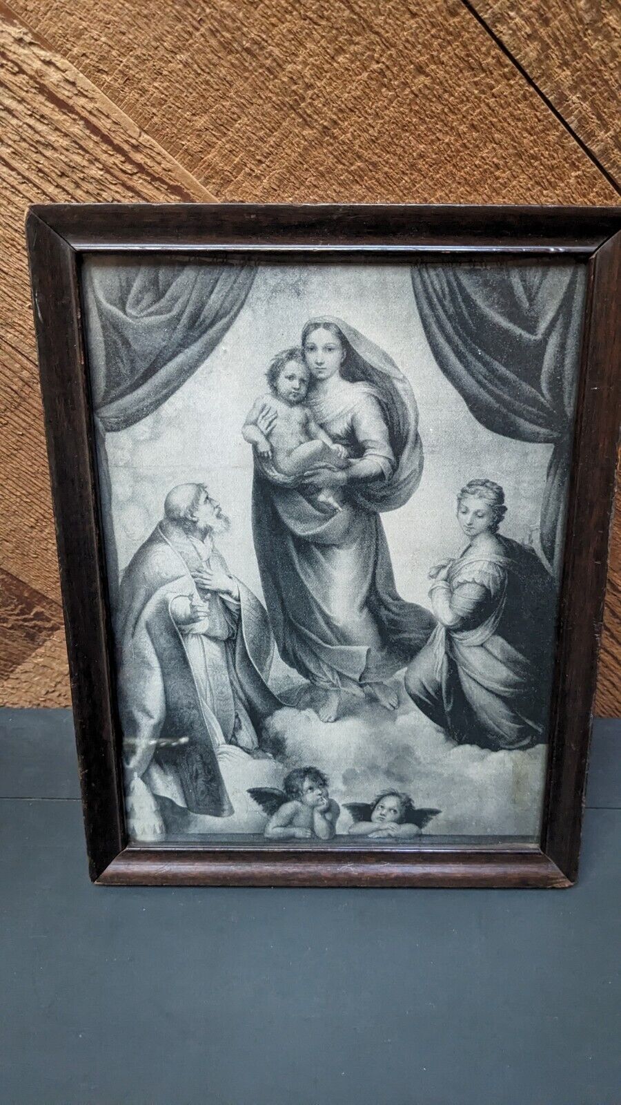 Antique Raphael\'s Madonna di San Sisto by Nordeheim Framed Print 