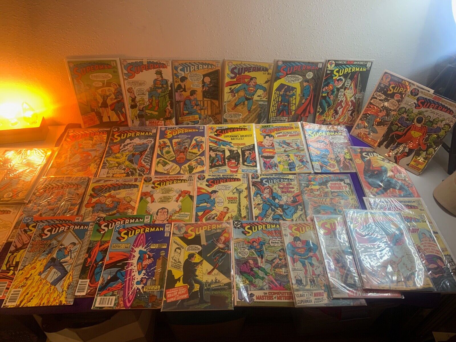 Vintage Superman Comic Book Lot of 33 mid-VF