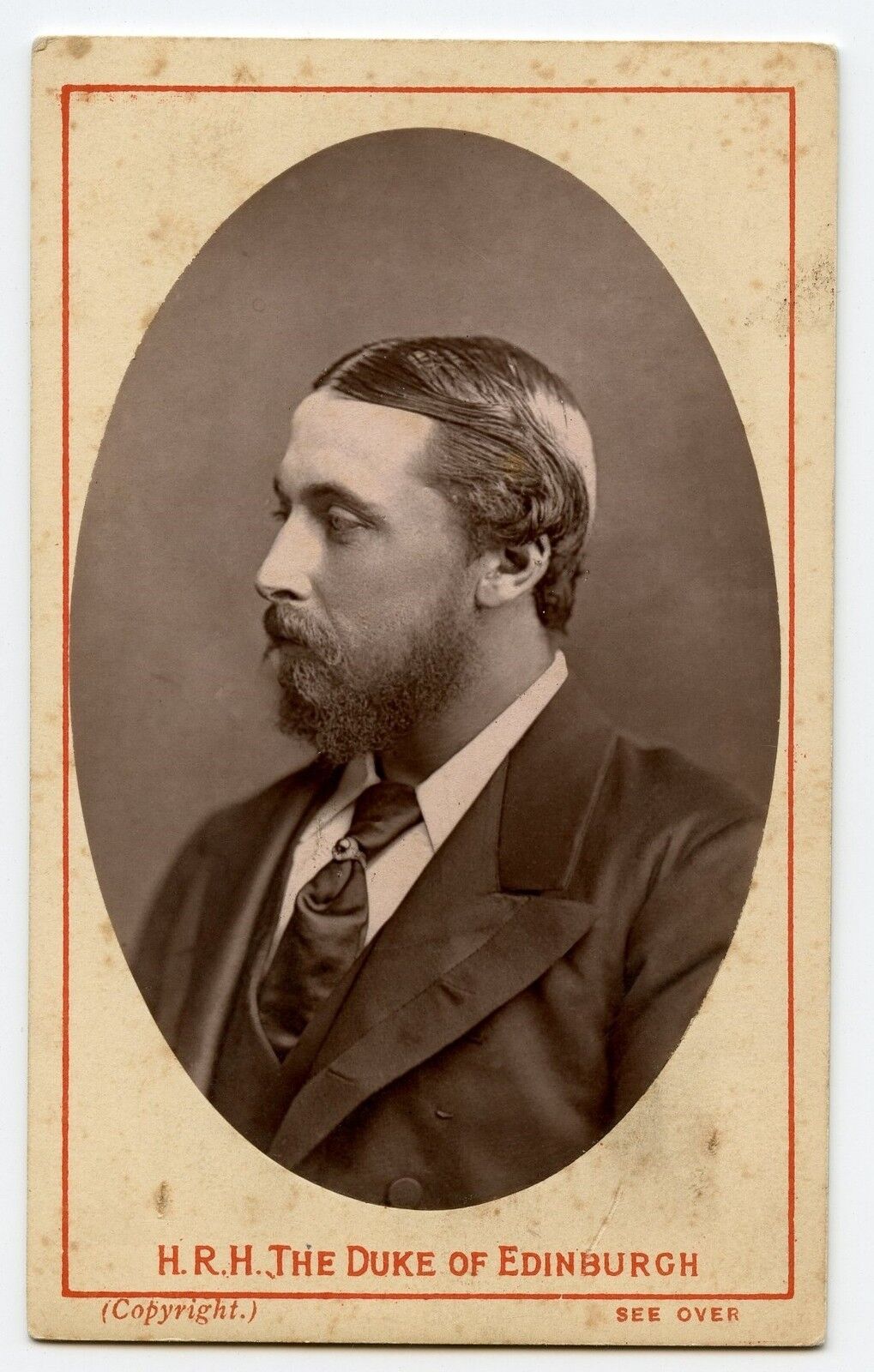H.R.H. The Duke of Edinburgh, Royalty Vintage CDV Photo, E. Moses and Son London