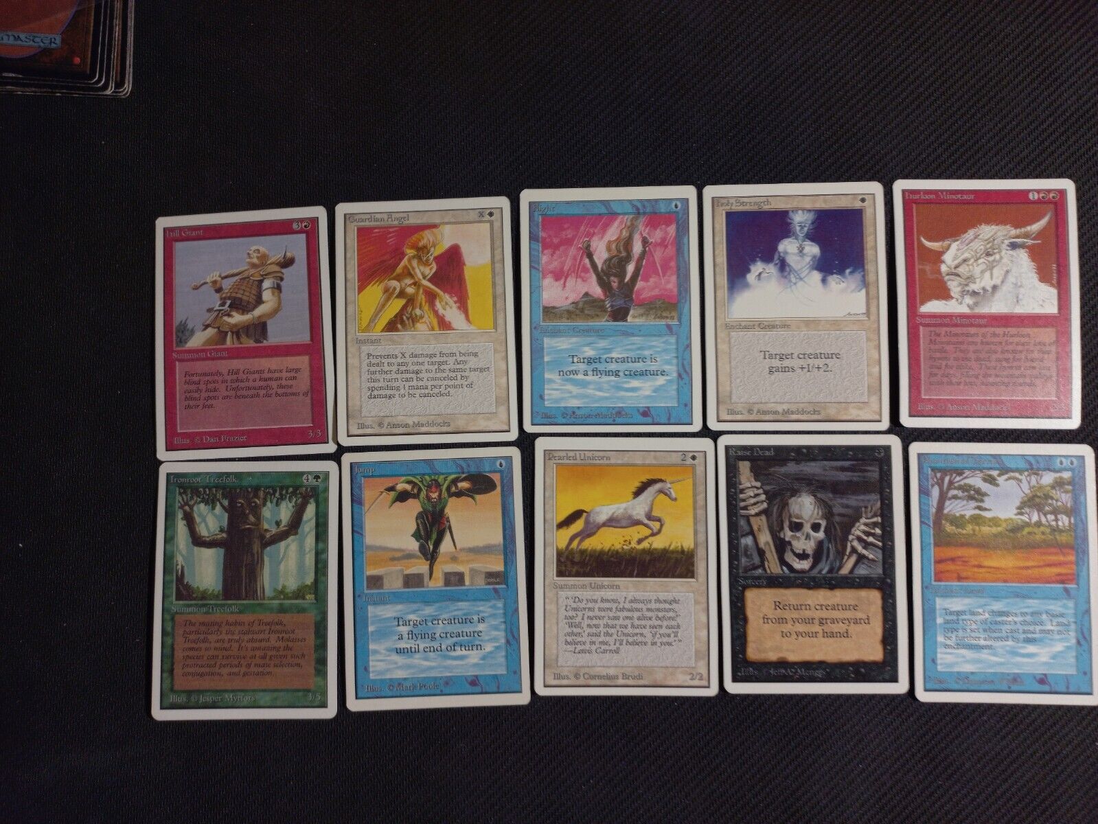 Lot of 10 Unlimited Cards NM EX+ - MTG 1993 Vintage Old School Magic