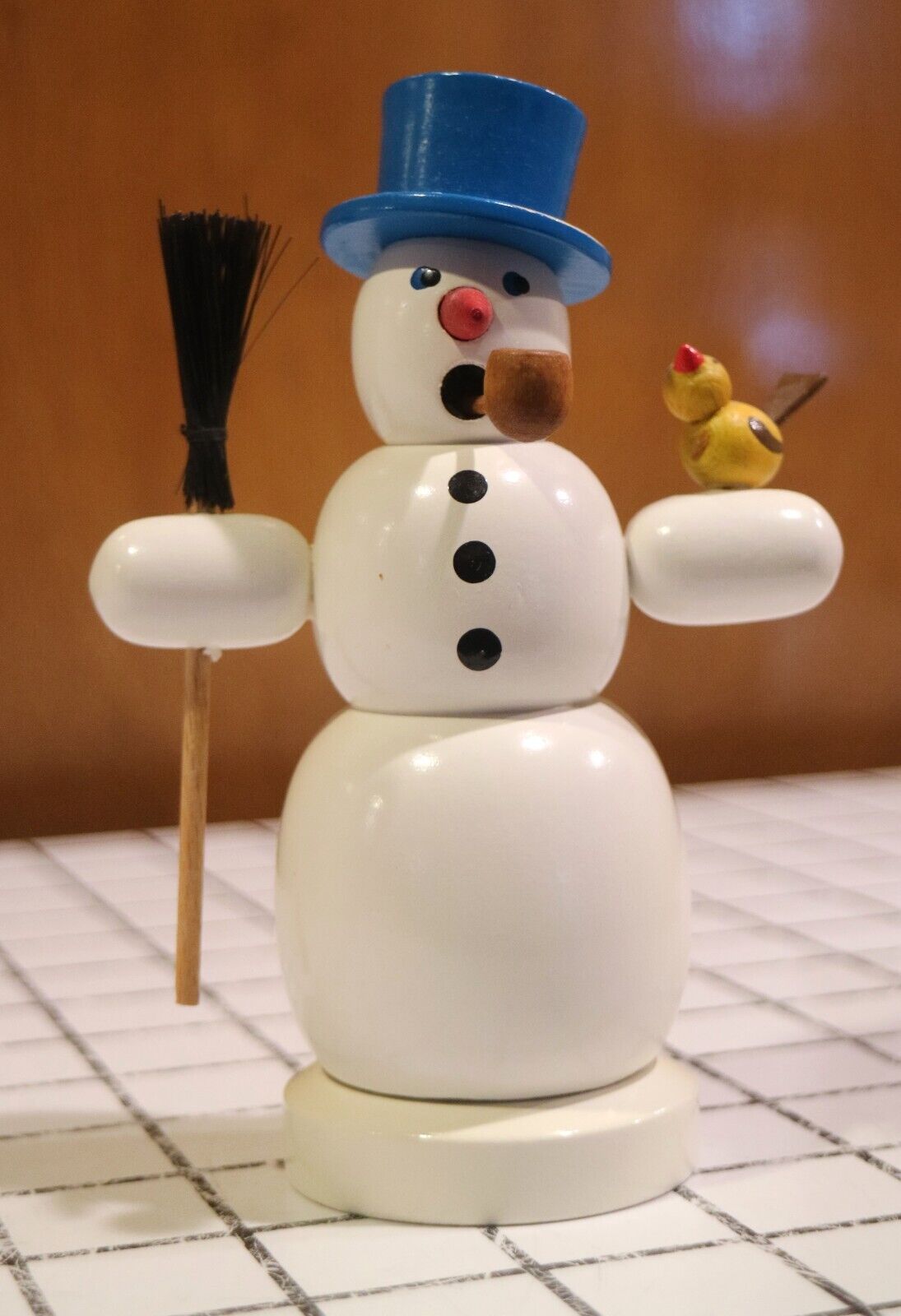 VTG Snowman Smoker German Handmade In Germany 5.25” Incense