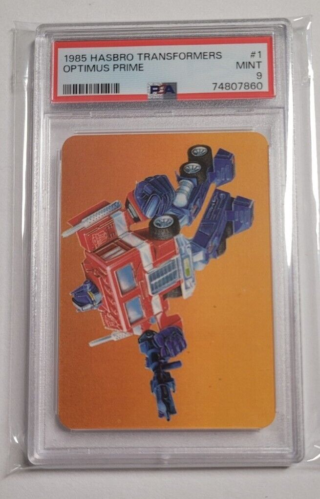 1985 Hasbro Transformers Trading Cards Series Optimus Prime #1 PSA 9 Mint