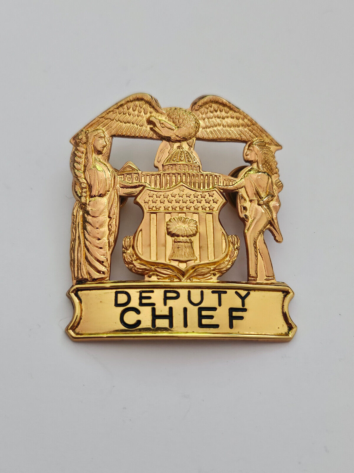 Vintage Illinois Deputy Chief hat badge, Vintage Deputy Chief badge