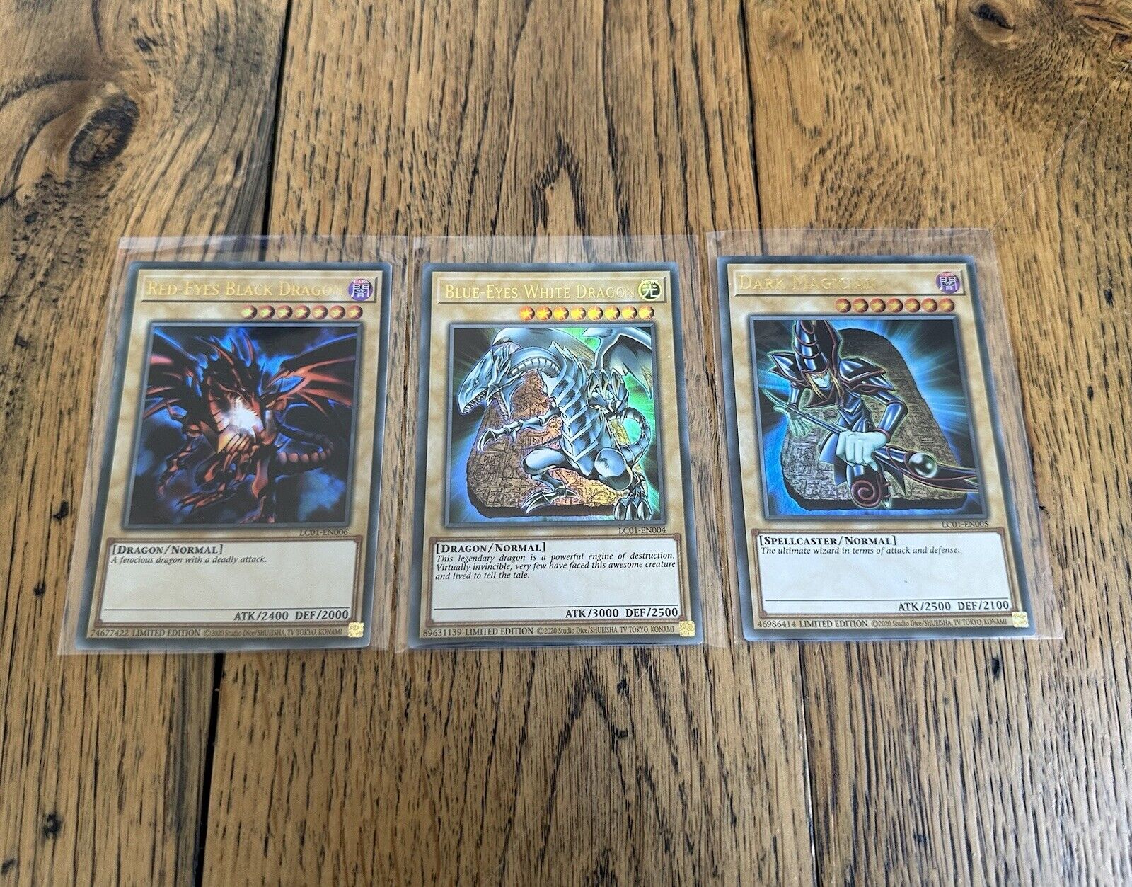 Yu-Gi-Oh Trading Card Game - Dark Magician, Blue Eyes & Red Eyes Promo’s - New