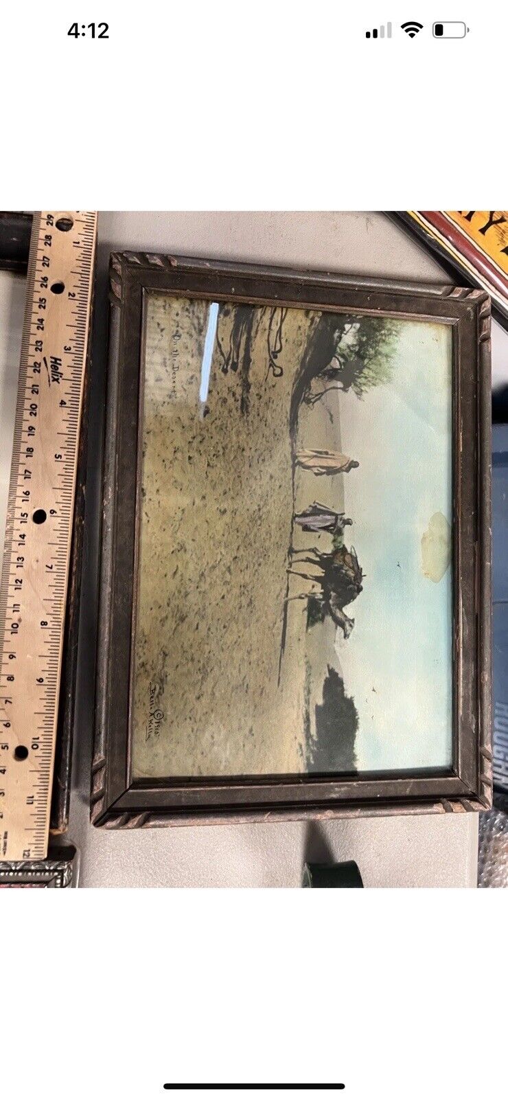 Camel Desert Old Photograph 1915 Framed