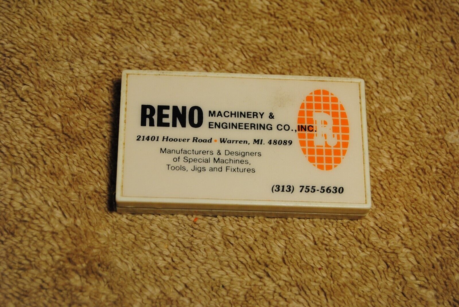 Vintage RENO Machinery & Engineering Barlow Promo Tape Measure Warren, MI
