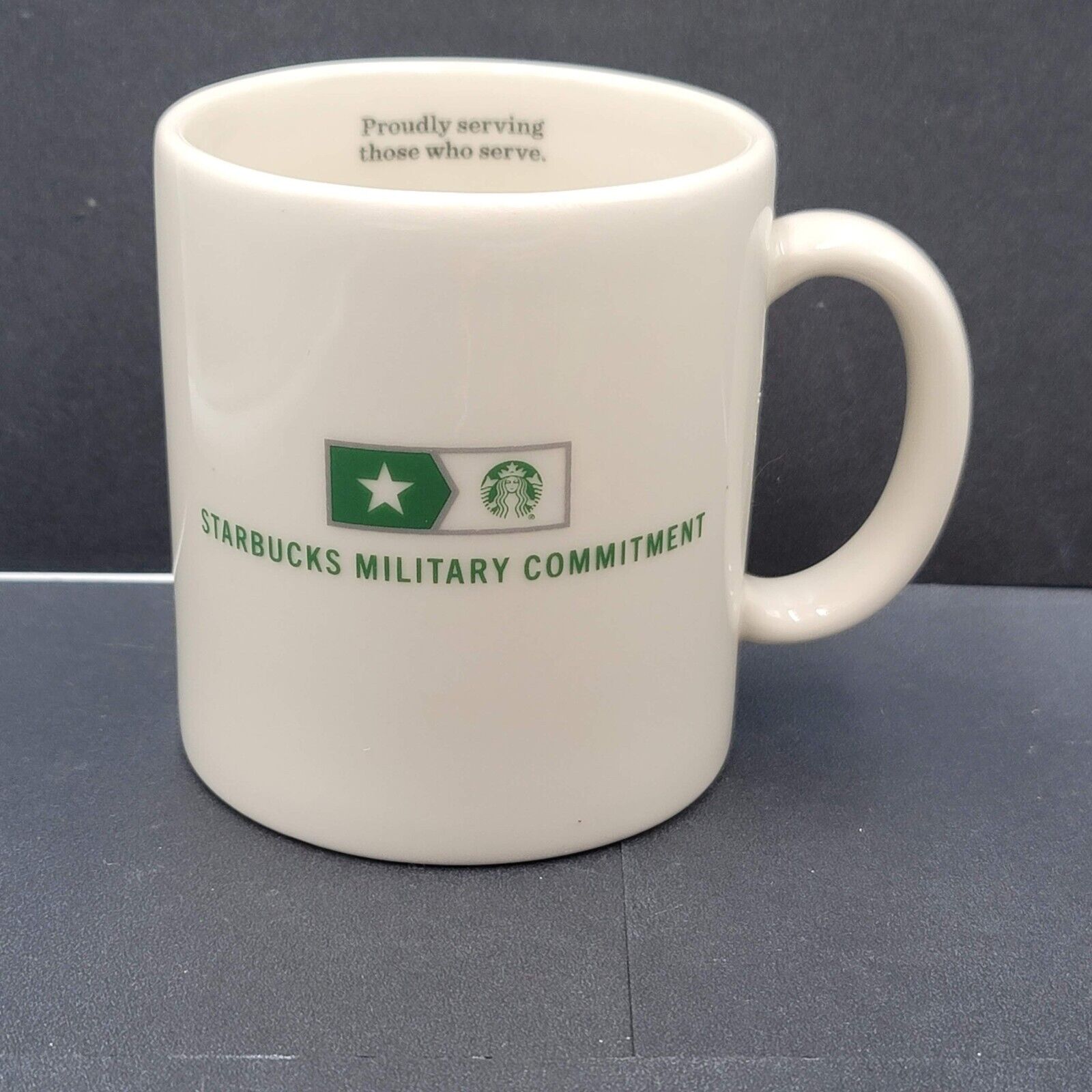 STARBUCKS MILITARY COMMITMENT Mug Proudly Serving Those Who Serve Made In USA
