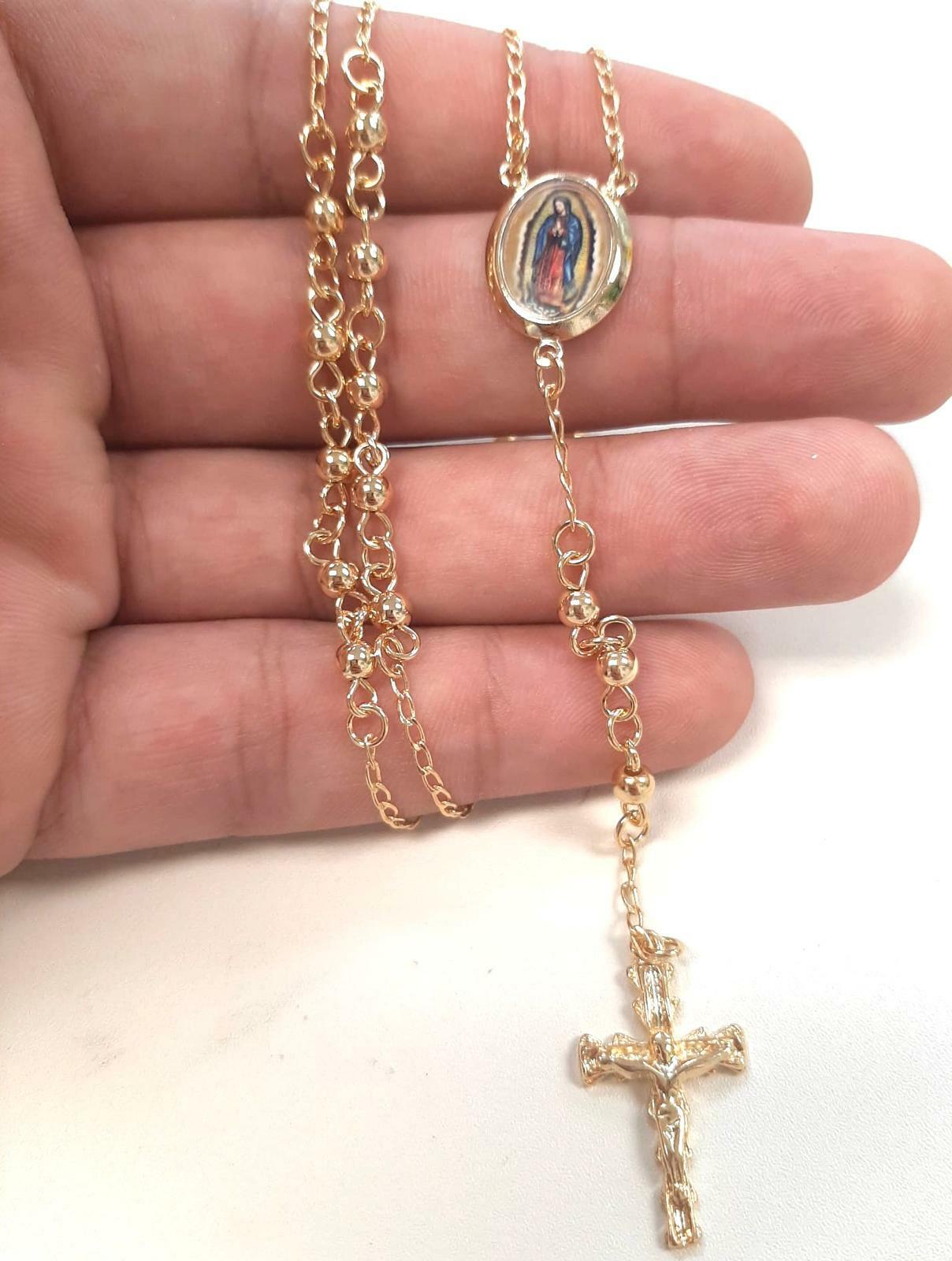 14K Gold Filled Guadalupe Rosary 24\