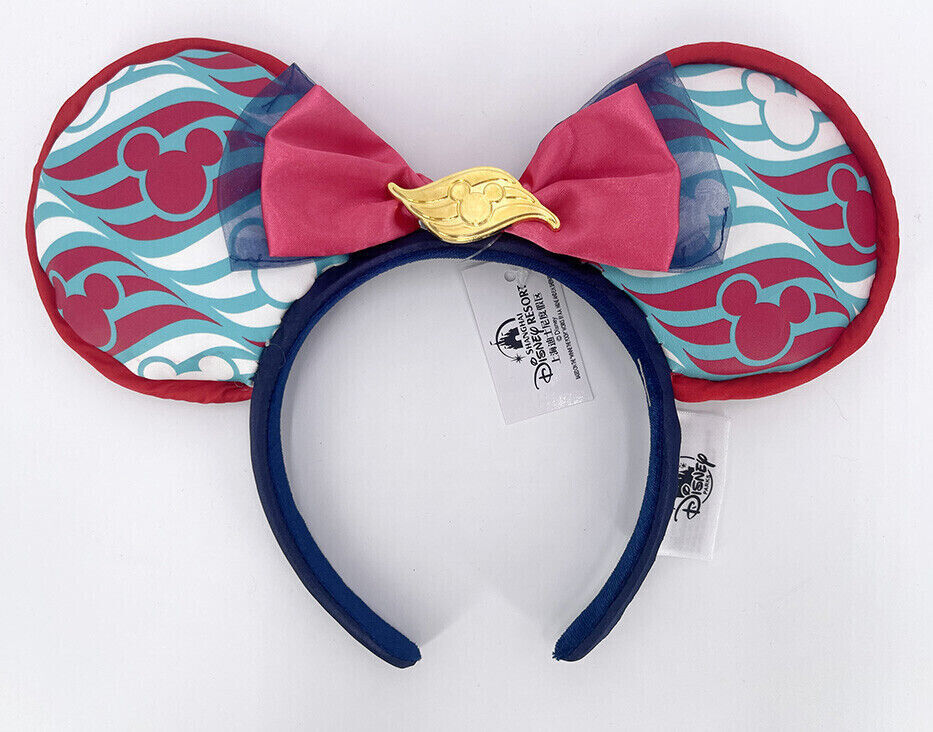 2022 Disney Cruise Line DCL Navy & Teal Logo Minnie Ear Headband