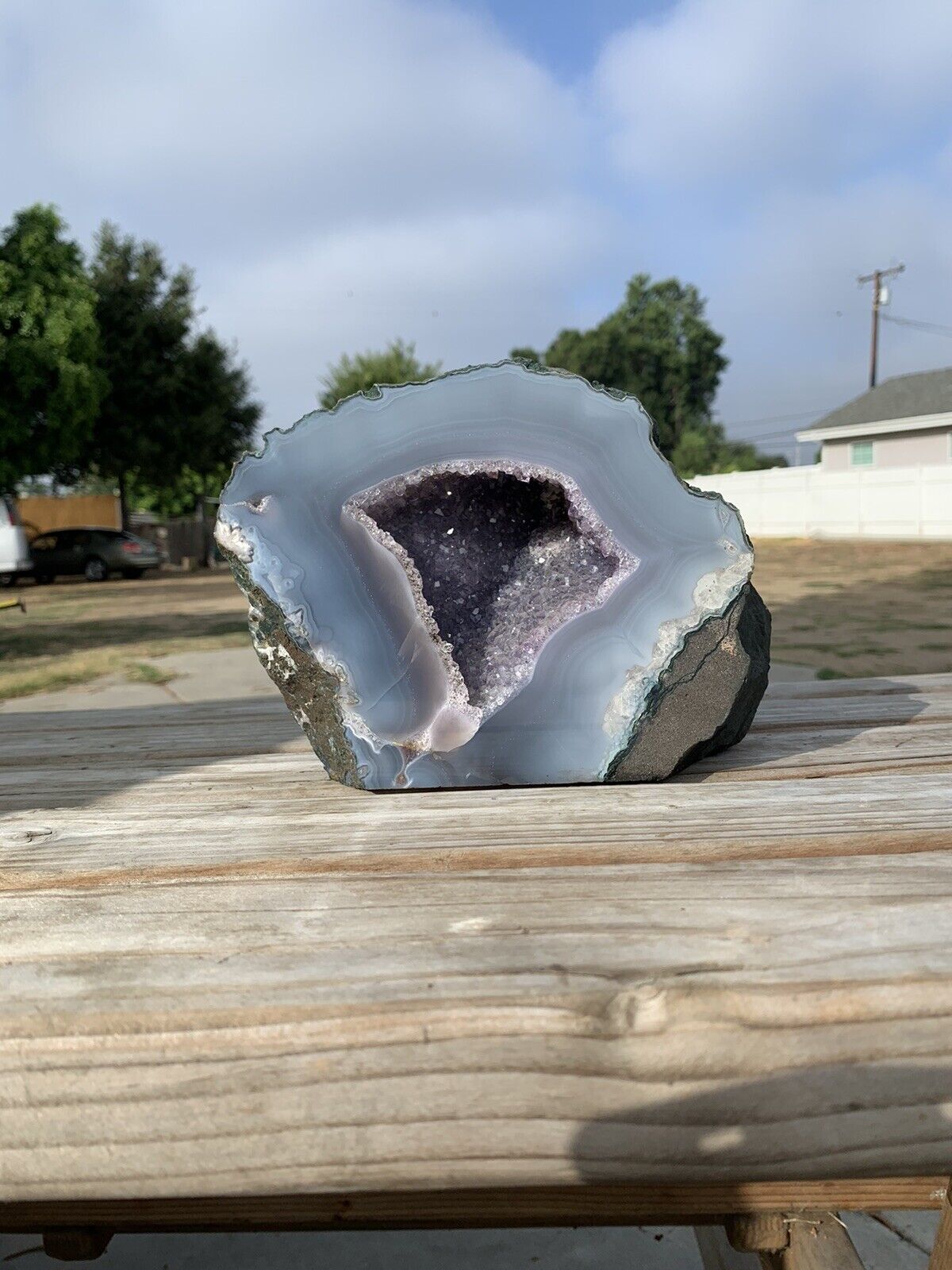 7.8LB Natural, Unique and Beautiful Amethyst Geode Crystal ￼Quartz