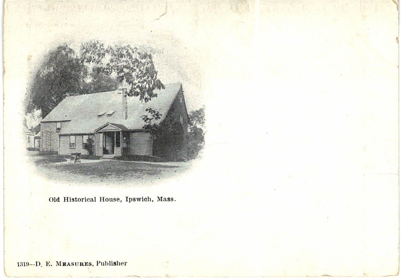 Ipswich Old Historical House 1905 Unused MA