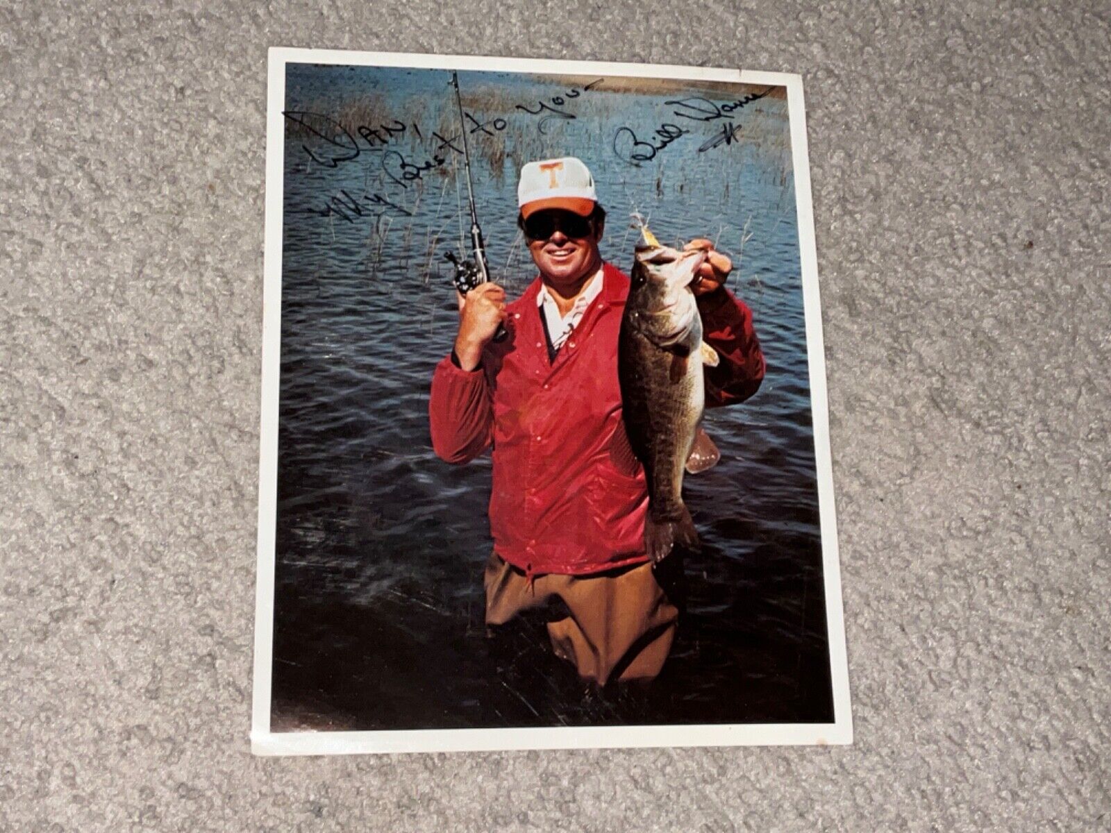 BILL DANCE PERSONALLY AUTOGRAPHED PHOTO from late 70’s/early 80’s…Vol Hat & Bass