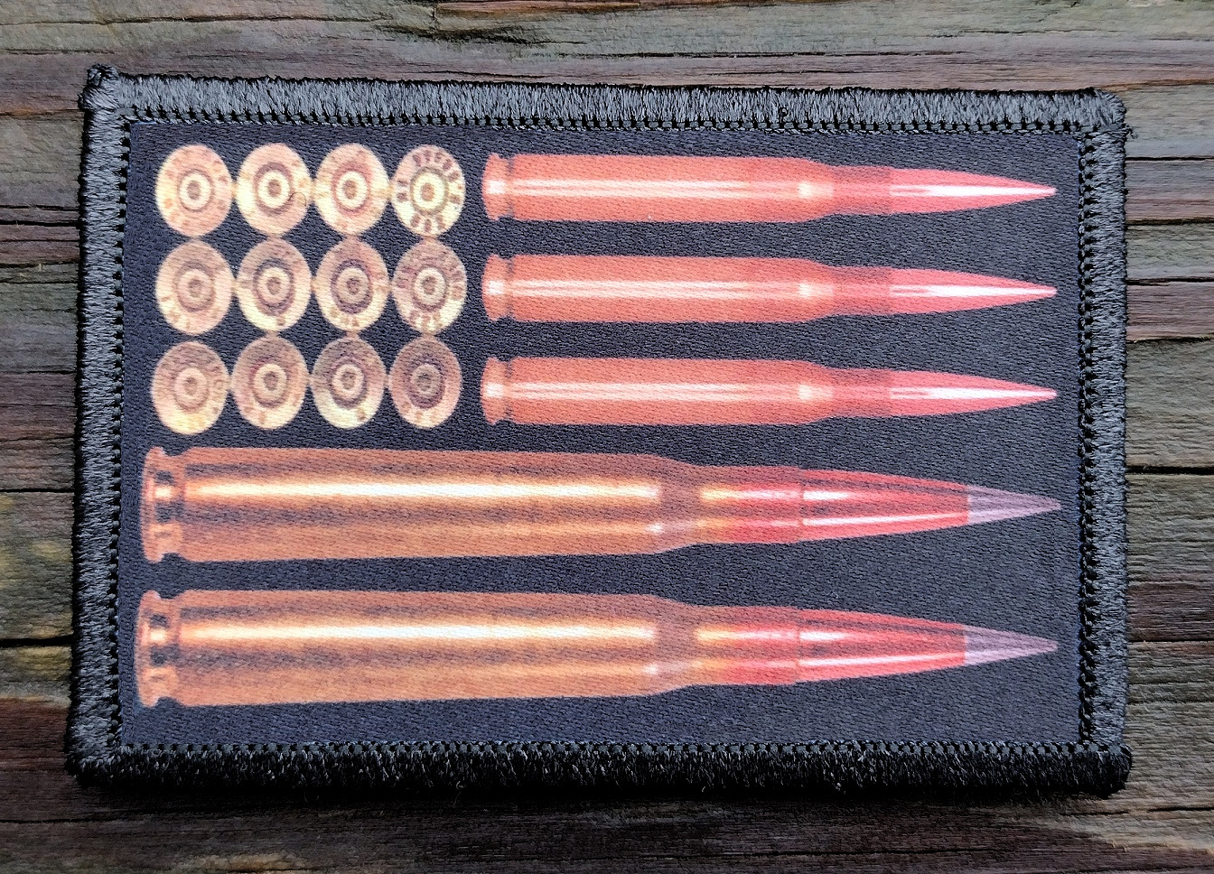 American Flag Bullets Morale Patch Hook and Loop Army Custom Tactical 2A Gear