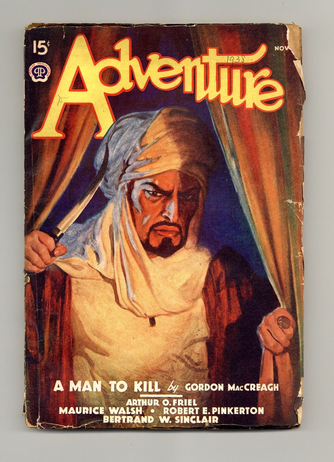 Adventure Pulp/Magazine Nov 1938 Vol. 100 #1 VG- 3.5