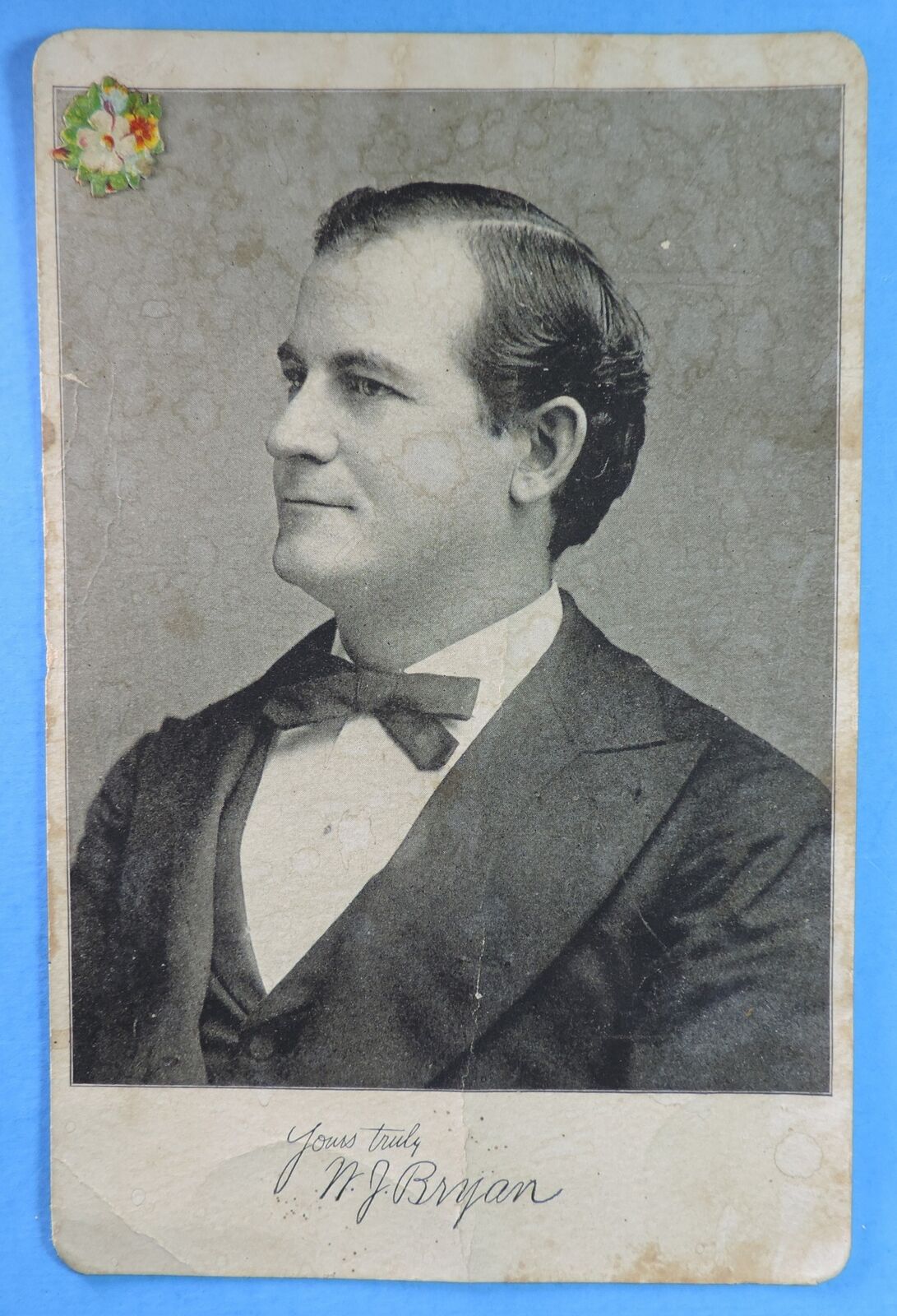 1896 William J. Bryan Presidential Candidate Political Victorian Cabinet Card