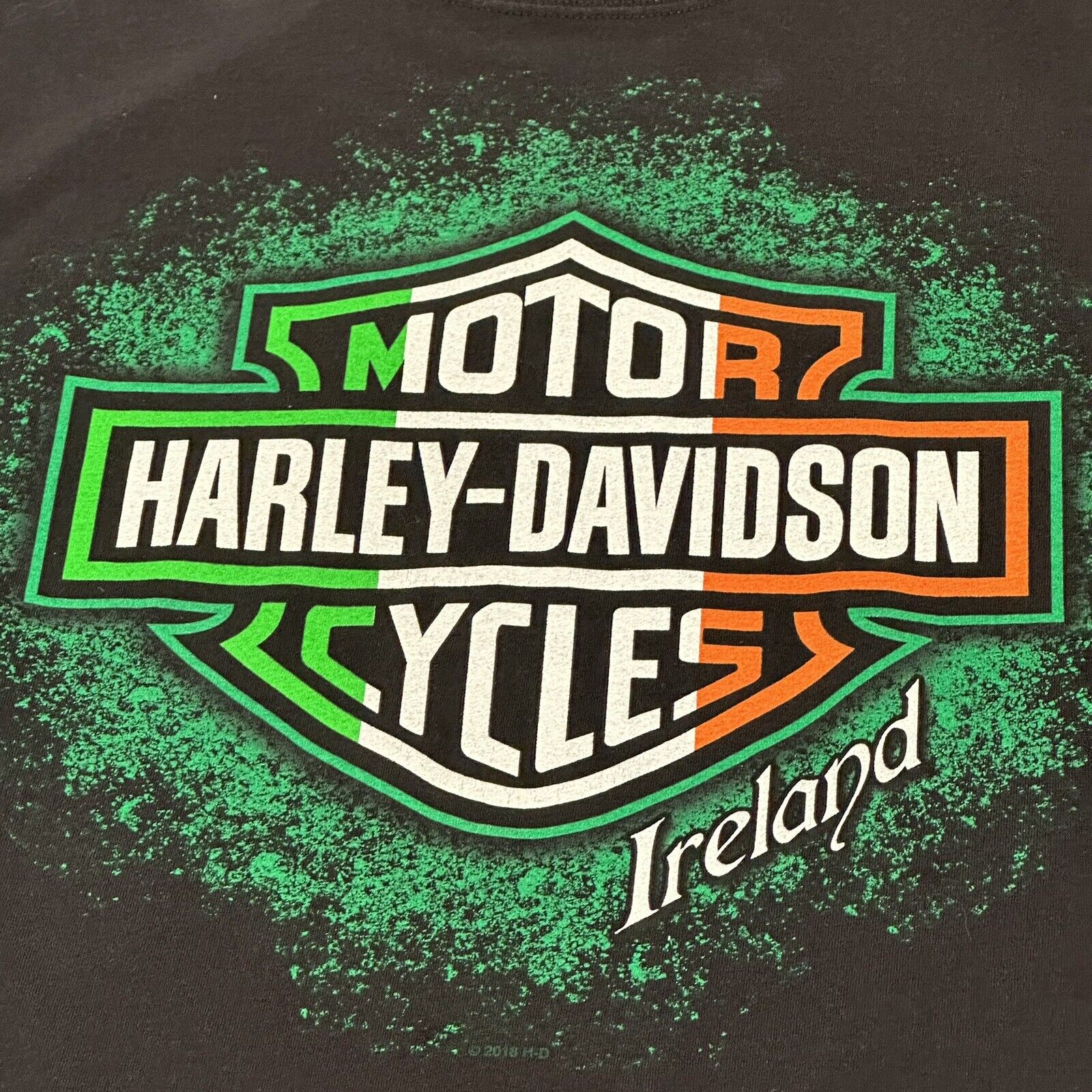 Harley Davidson Motorcycles Waterford City Ireland Black T Shirt Graphic Sz XL