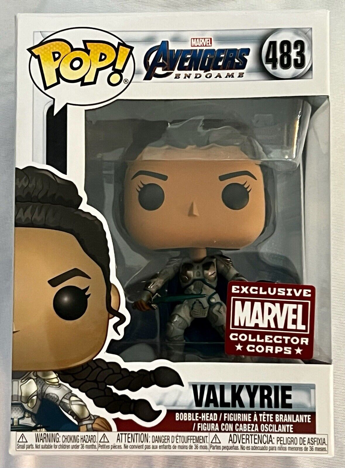 Funko Pop MARVEL Avengers Endgame VALKYRIE 483 Collector Corps exclusive