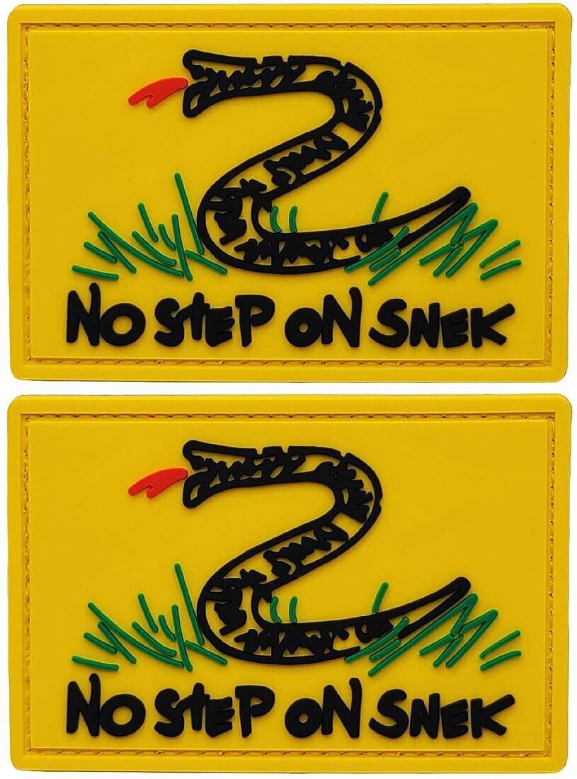 No Step on Snek PVC Rubber Patch | 2PC  HOOK BACKING   3\
