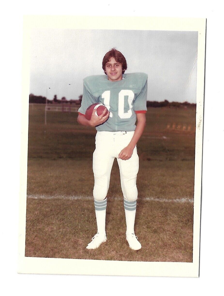 VTG Found Photo 1960s High School Football Player Boy #10