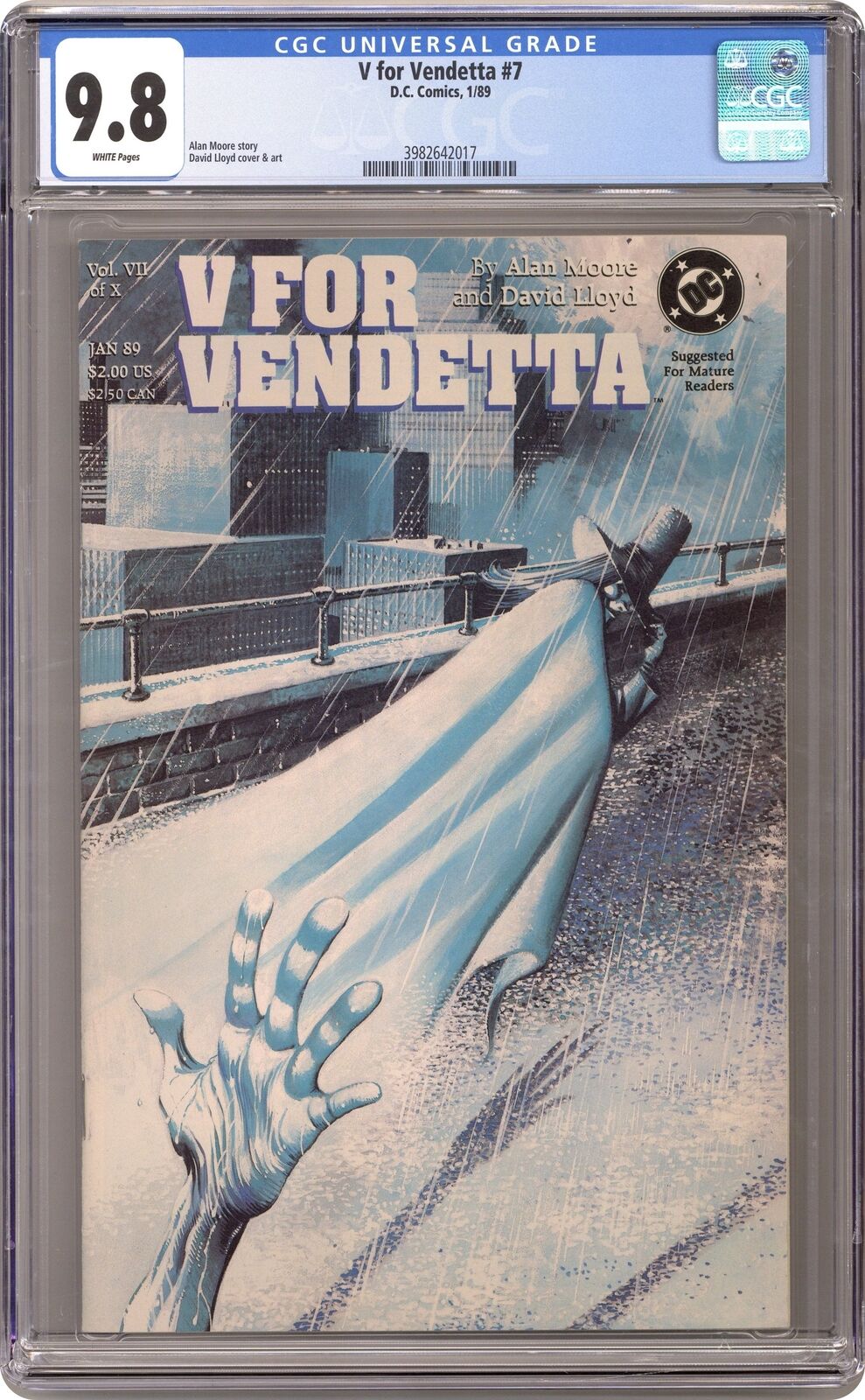 V for Vendetta #7 CGC 9.8 1989 3982642017