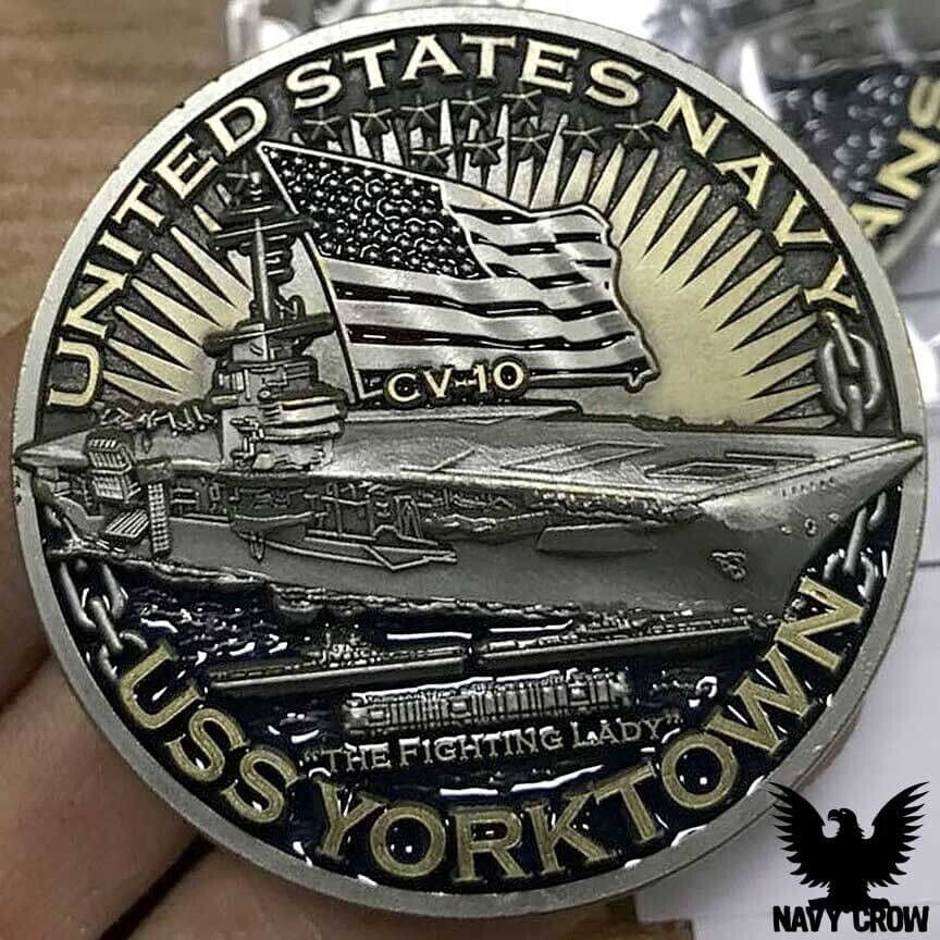 USS Yorktown CV-10 USN Warships of World War 2 75th Anniversary US Navy Coin